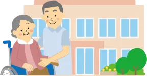 病院への入退院のイラスト