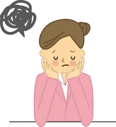 悩んでいる人のイラスト